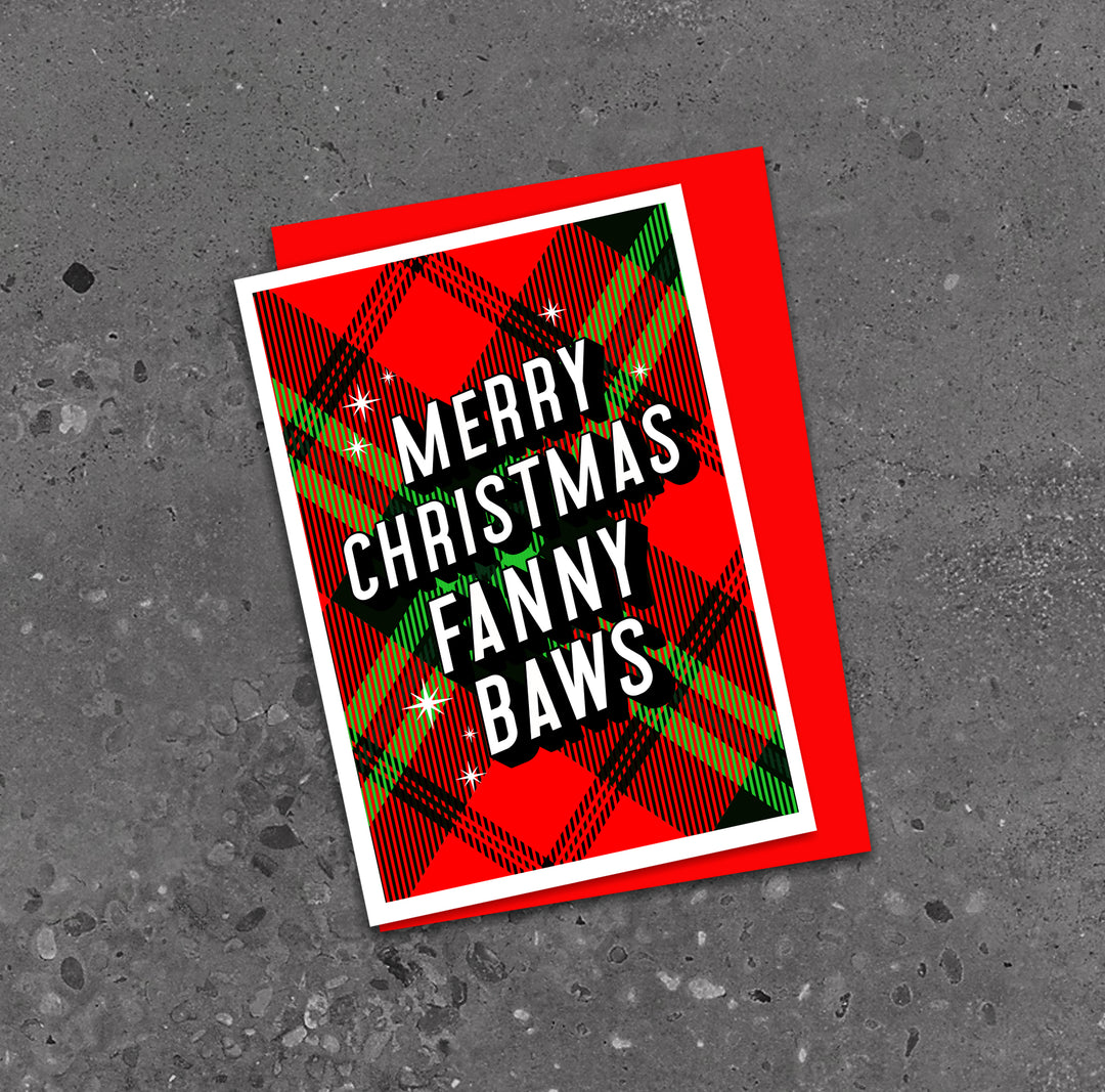 Funny Scottish Christmas Card, Tartan Card, Scottish Christmas card