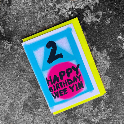 'Happy Birthday 2 Wee Yin' Scottish Card