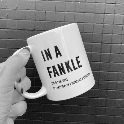 'IN A FANKLE' Scottish Definition Mug